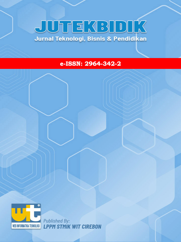 					View Vol. 4 No. 1 (2026): JUTEKBIDIK : Jurnal Teknologi, Bisnis & Pendidikan (Januari) 2026
				
